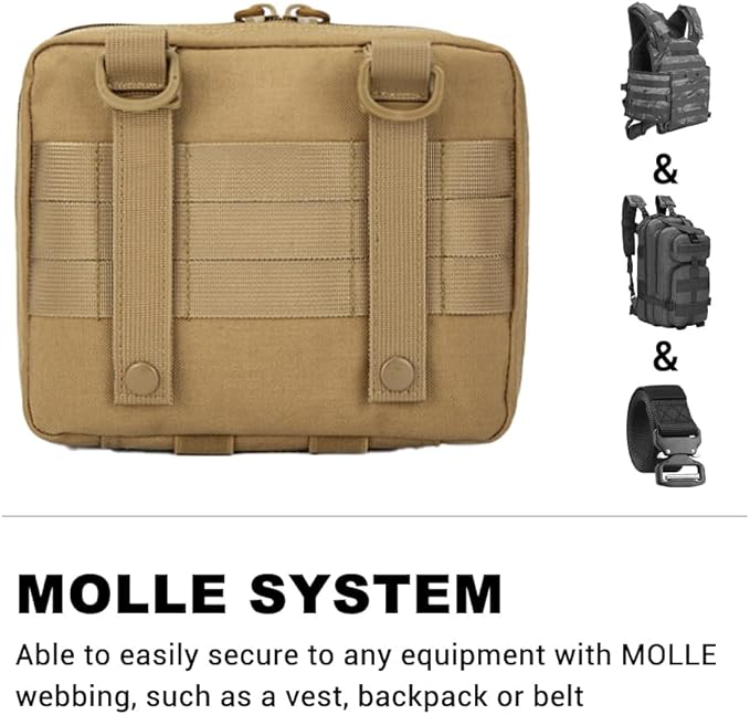 Tactical Admin Molle Pouch Molle Utility Tool Pouch Waist Bag for Outdoor Activities and Emergency Uses
