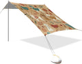 Beach Canopy with Windproof Ropes &amp Sandbags Beach Tent Sun Shade Sun Shelter for Camping Trips Fishing Backyard Fun or Picnics Dog