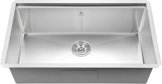 STARSTAR Workstation Ledge Undermount Single Bowl 304 Stainless Steel Kitchen Sink With Grid Colander Cutting Board (30 x 19)