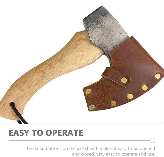 4pcs Professional Leather Hatchet Cover Sleeve Protective Case for Camping and Outdoor Use Fit for Hatchets Easy to Install and Carry