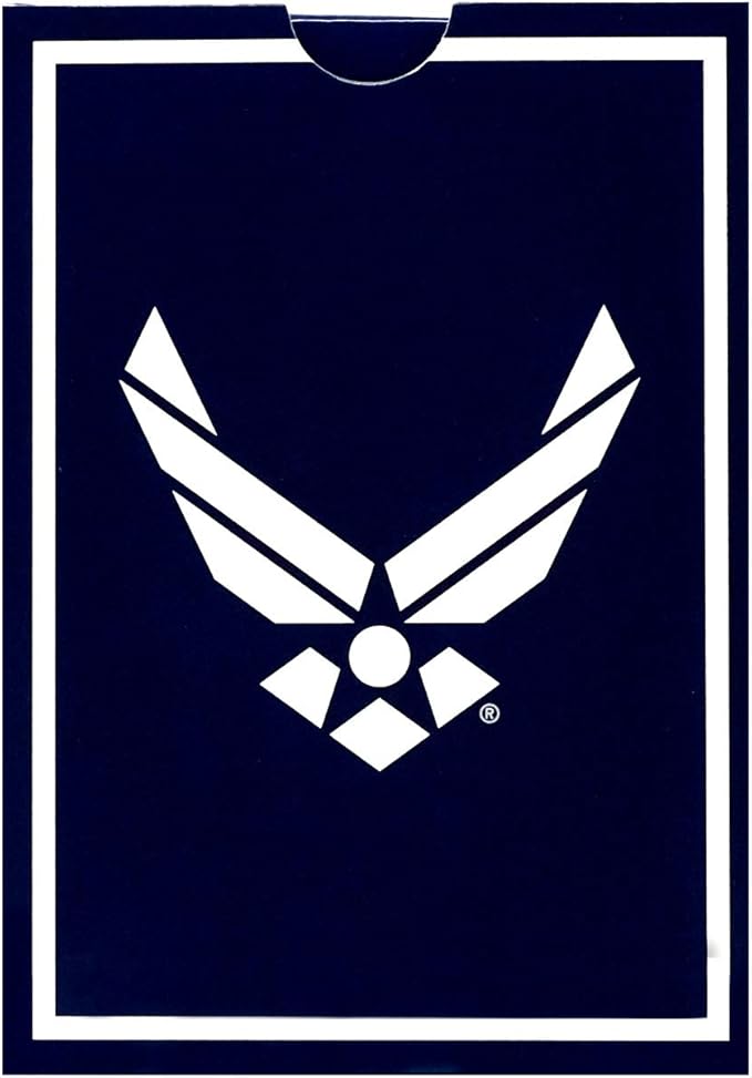 Air Force Flask &amp Cards Gift Set Leather-Wrapped US-Air Force Hip-Flask with Rank Playing-Cards | Disabled Vet Owned Business | USAF Flask-Card-Set
