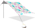 Beach Canopy with Windproof Ropes &amp Sandbags Beach Tent Sun Shade Sun Shelter for Camping Trips Fishing Backyard Fun or Picnics Butterfly