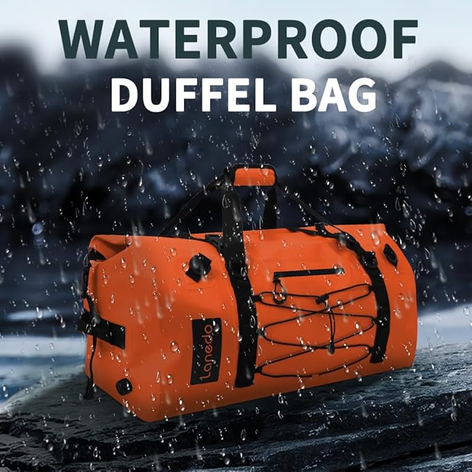 80L Dry Bag Large Waterproof Bag Roll-Top Heavy Duty Fishing Duffel Bag with Durable Straps &amp Handles for Kayaking Paddle boarding Boating Rafting Fishing