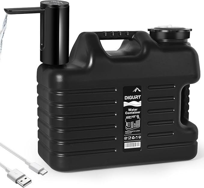 5 Gallon Water Jug with Electric Water Dispenser 2000mAh Automatic Type-C Rechargeable Water Pump BPA Free Camping Water Container Tank No Leakage