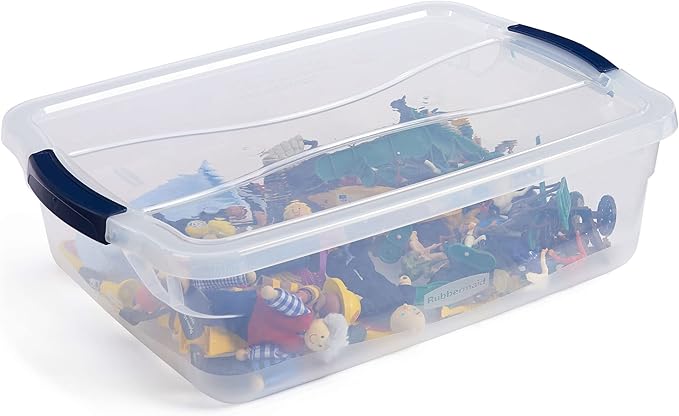 Rubbermaid Latching Plastic Storage Tote 12 Pack