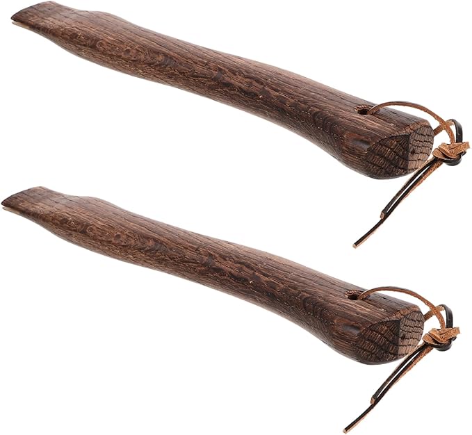 ORFOFE 2pcs Wooden Axe Handle Replacement - Grip Solid for Camp Hatchet and Fire Axe Maintenance Easy Installation and Effortless Use