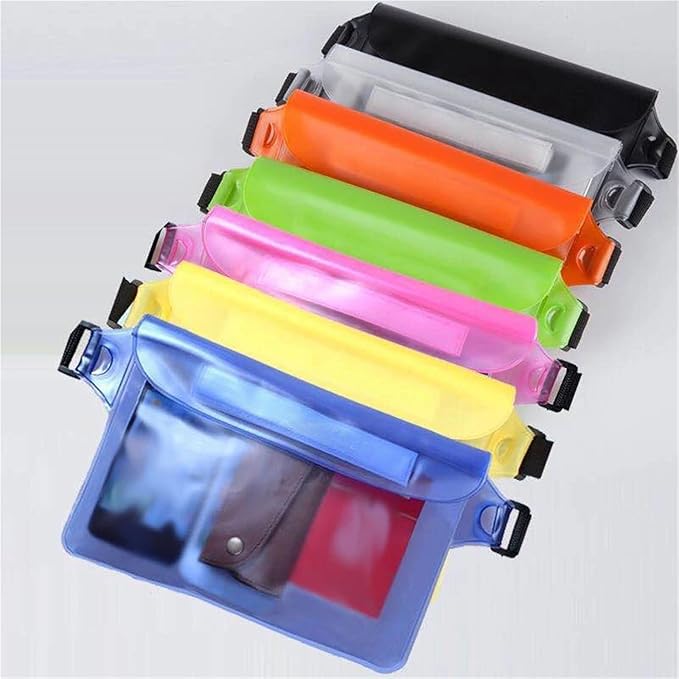 Waterproof Dry Bag 3 Layers High Waterproof Sealing Swimming Bag Large Size Transparent Underwater Dry Protection Bag for Mobile Phone for SwimmingBoating(Black)