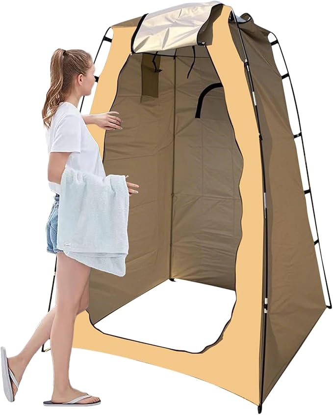 Camping Shower Shower Tent Portable Changing Room Multifunctional 4-in-1 Design Quick Pop-Up Setup with No Tools Required 120x120x190cm/47.24x47.24x74.8 Inches for Camping