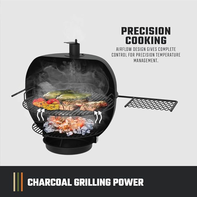 Oklahoma Joe's Blackjack 21.5 in. Heavy-Duty Kettle Charcoal Grill with 382 sq. in. Cooking Area Black