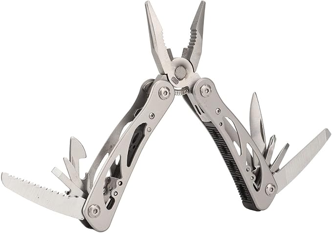 Professional 11 in 1 Multitool Pliers Stainless Steel Foldable Camping Tool with Storage Bag for Outdoor Adventures Survival Gear 6 Inch