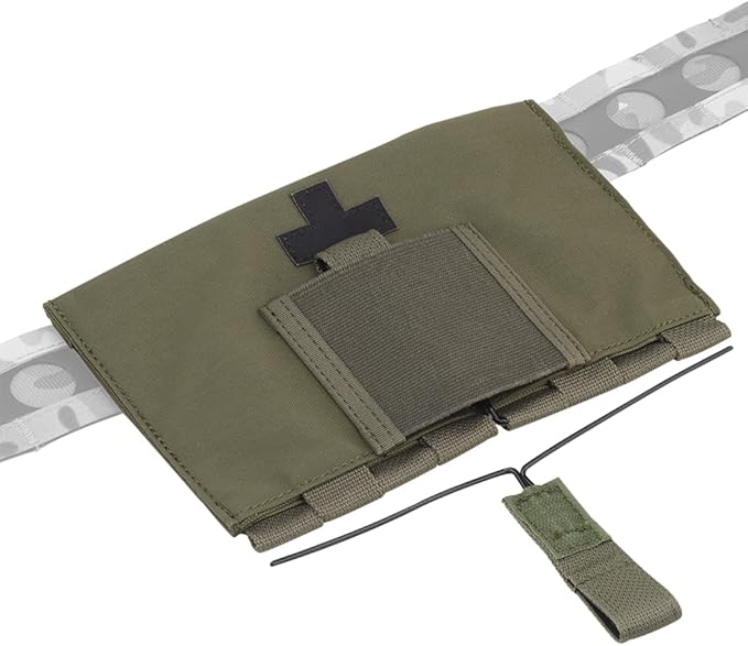 Tactical First Aid Kit MOLLE IFAK Pouch Medical EMT BagCompact Quick Release Emergency Pack For Outdoor Sport Military Game Hunting Airsoft (Green)