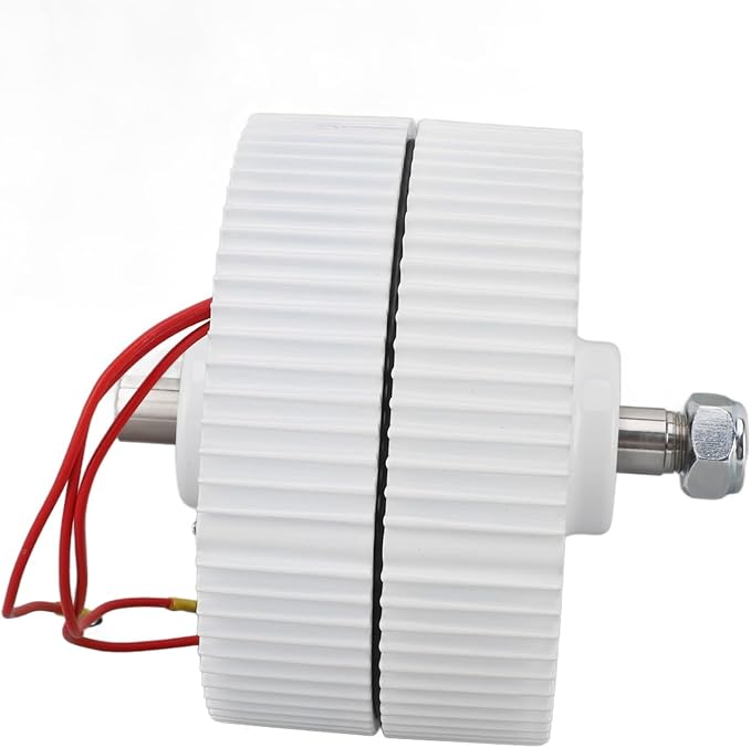 3 Phase AC Permanent Magnet Synchronous Alternator Generator High Efficiency Dual Axes 24V Output for Vertical Horizontal Wind Turbines Aluminum Alloy Carbon Steel 15x15x15cm (400w)