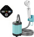 Portable Shower for Camping Rechargeable Camping Shower with Intelligent Digital Display Outdoor Camp Pump Camping Shower Pump with Power Display for Hiking Travel Car Pet 9000mAh