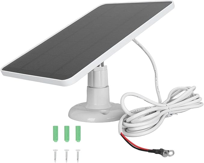 JTLB Solar Panel Camera Charger 10W Video Doorbell Solar Panel Charger for Google Nest for Doorbell 2K Camera for Ring Video Doorbell 2 for Doorbell 3 (CSP4W-O-W)