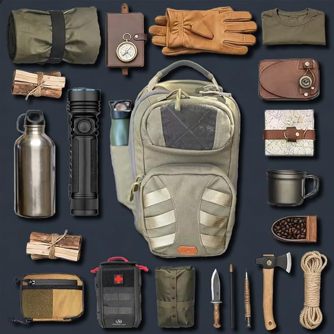 ROARING FIRE Brushfire Tactical Backpack Military Molle Rucksack Water-Resistant Hiking Backpack for Men Large Assault Pack for Hunting Travel Survival Bug Out Bag