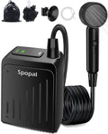 Spopal Portable Shower for Camping [Long-Lasting] 5000mAh Rechargeable Camping Shower 4 Spray Modes IPX8 Waterproof Outdoor Camp Pump for Hiking Travel Car Pet