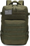35L Military Tactical Backpacks Molle Army Assault Pack 3 Day Bug Out Bag Hiking Treeking Rucksack (Military Green)