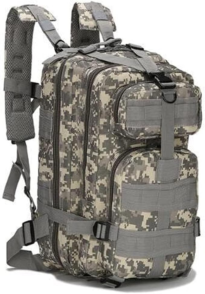 Outdoor Military Rucksack Tactical Backpack Waterproof Army Assault Pack Lightweight Hiking Camping Trekking Hunting Bag for Travel (D)