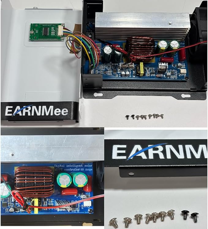 60A MPPT Solar Charge Controller 18-150VDC PV Input 12V/24V/48V Adjustable Output(Manual) Ideal for RV Large Solar Systems Compatible with Mono/Poly Panels &amp Lead-Acid/Lithium Batteries