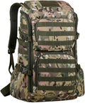 LINGYUE Tactical Backpack Bagpack Waterproof Large Capacity Outdoor Hiking Breathable Padded 14 Laptop Compartment For Camping Travel Trekking(D)