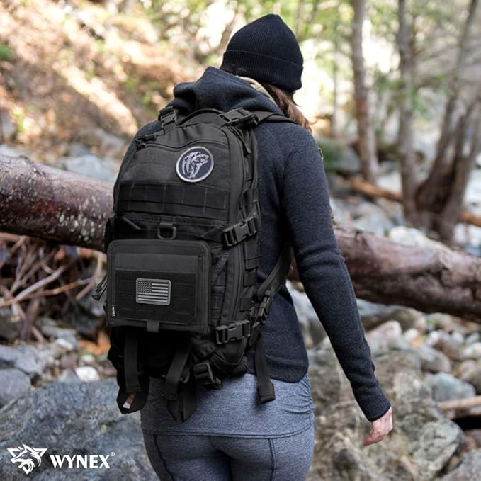 WYNEX Tactical Molle Admin Pouch with Folding Admin Pouch Utility EDC Pouch Organizer Modular Tool Pouch of Double Layer with Molle Tool Bag of Laser-Cut Design Utility Organizer EDC Medical Bag