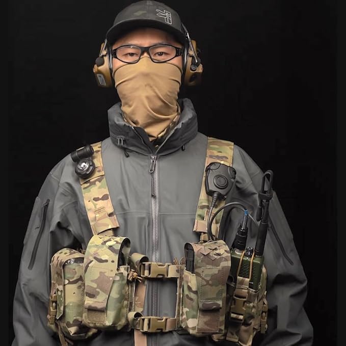 WoSporT Tactical Chest PackPlacard Split Front Chest Rig MOLLE System Magazine Pouch