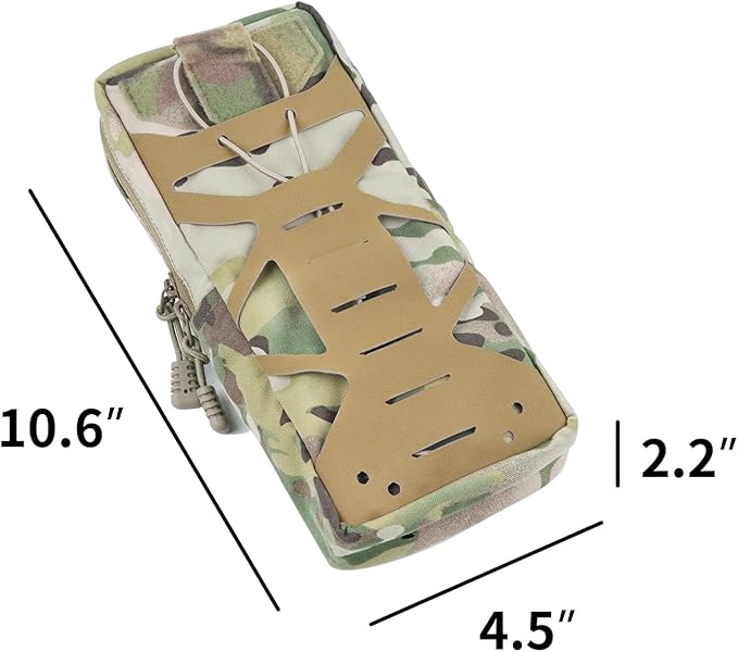 Tactical Hydration Pouch Without Inner Bladder Laser Cut MOLLE Hydration Pouch for Vest Backpack Hunting Climbing