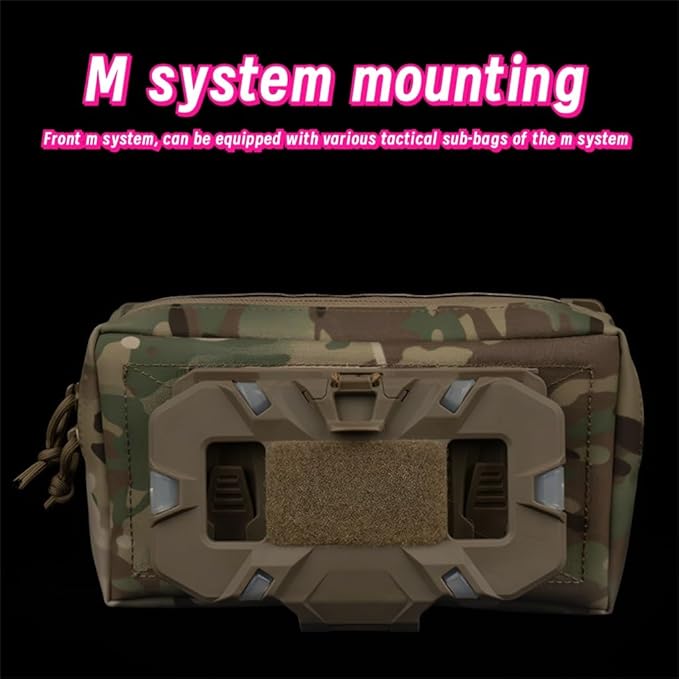 Outdoor Tactical Fanny Pack Molle Accessory Bag - Multifunctional GP Bag Nylon 23x14cm 0.158kg Durable
