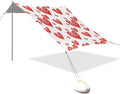Beach Canopy with Windproof Ropes &amp Sandbags Beach Tent Sun Shade Sun Shelter for Camping Trips Fishing Backyard Fun or Picnics Heart