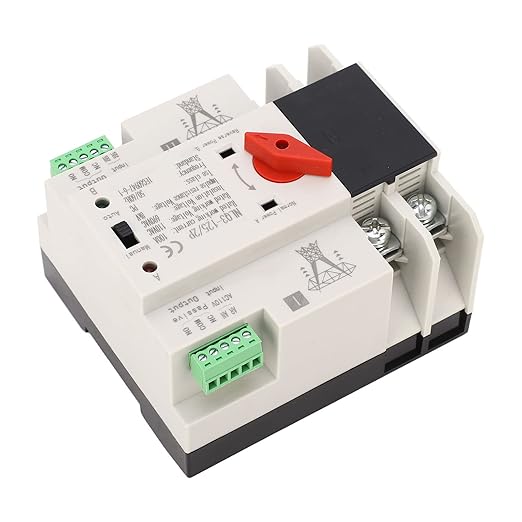 Generic AC110V 100A Power Automatic Transfer Switch 2P ATS Generator Changeover 35mm Rail Mounting for Home and Industrial Use Genericu7g0vgin4y
