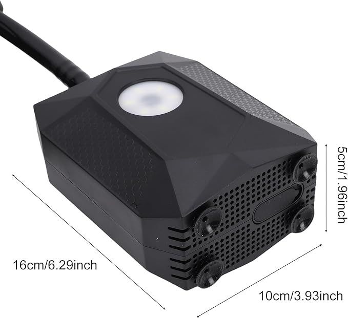 Drfeify Portable Shower Pump Camping Shower Light Pump 5 Levels Rechargeable 20L Foldable Bucket LED Display for Camping Hiking Travel Car Use