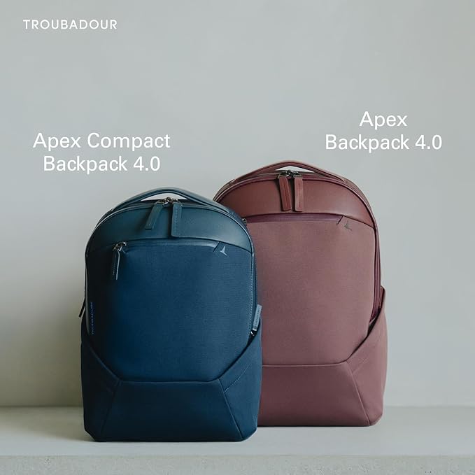 Troubadour Apex 4.0-22L Premium Laptop Backpack - Ergonomic &amp Water Resistant - Designed for Work and Travel - Basalt