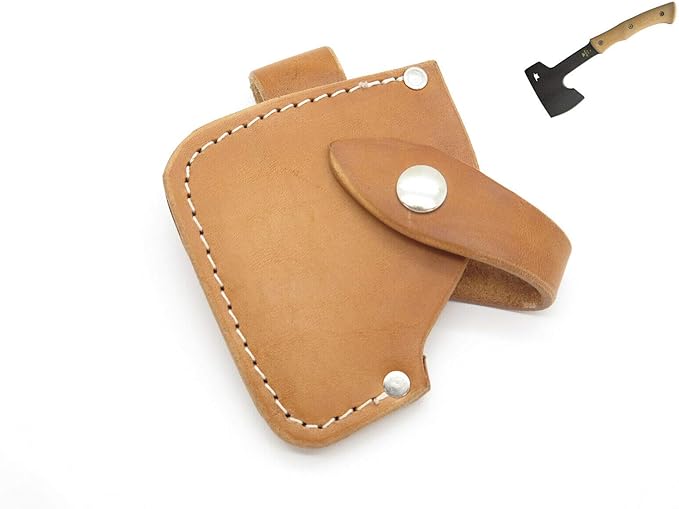 3.125 Blade Leather Camp Axe Hatchet Camping Fixed Knife Sheath