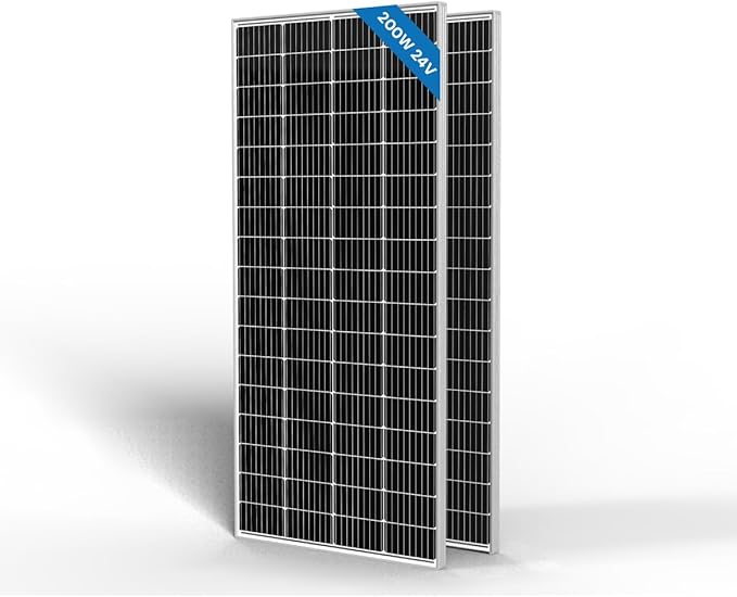 ACOPOWER Solar Panel 400W 24V Monocrystalline High-Efficiency PV Module Power Charger for RV Caravan Marine Camper Rooftop Farm Battery and Off Grid(2 * 200W)