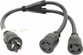 Parkworld 886474 Generator Splitter 4-Prong L14-30P Male to L14-30R &amp L14-20R Female Y Adapter Cord