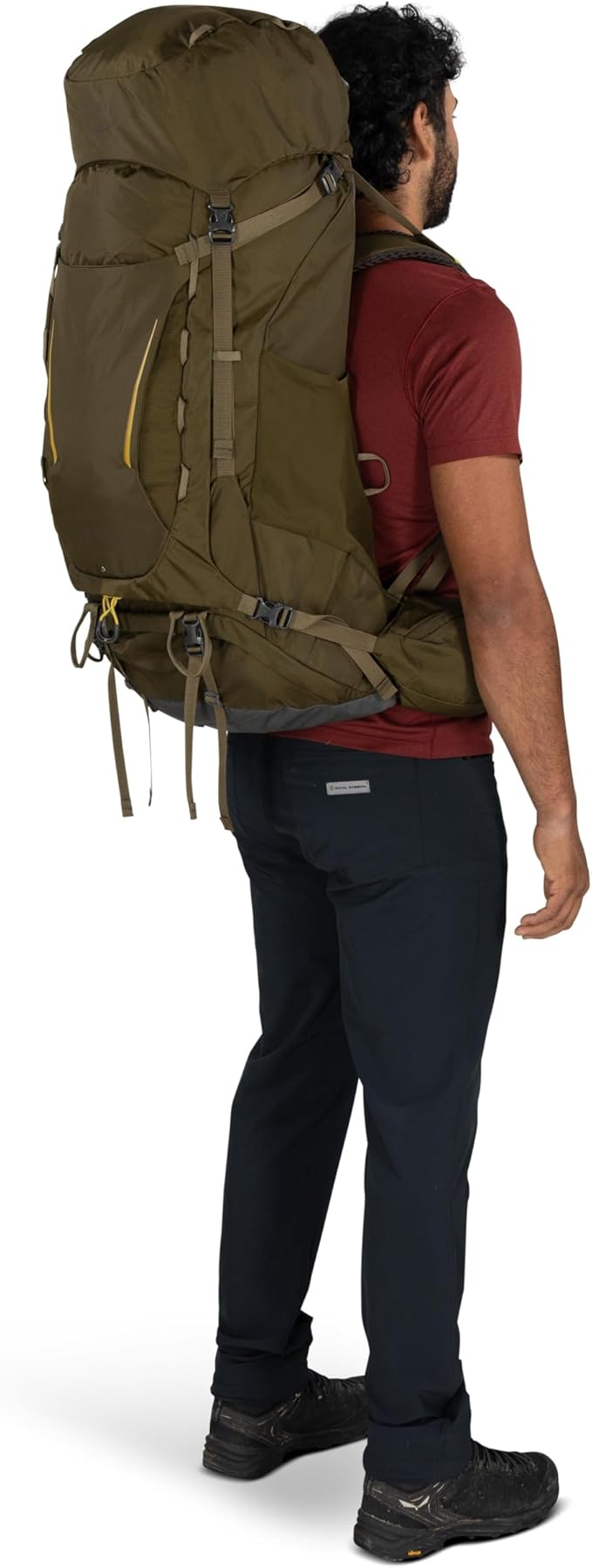 Osprey Kestrel 58L Men's Backpacking Backpack - Hiking &amp Camping Bag with Waterproof Raincover Moss Green Large/X-Large