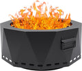 Smokeless Fire Pit Outdoor- 20 Inch Low Smoke Metal Fire Pits &amp Fireplaces for Outside with Carry Bag Smokeless Wood Stove for Camping Patio Backyard Garden Picnic-L