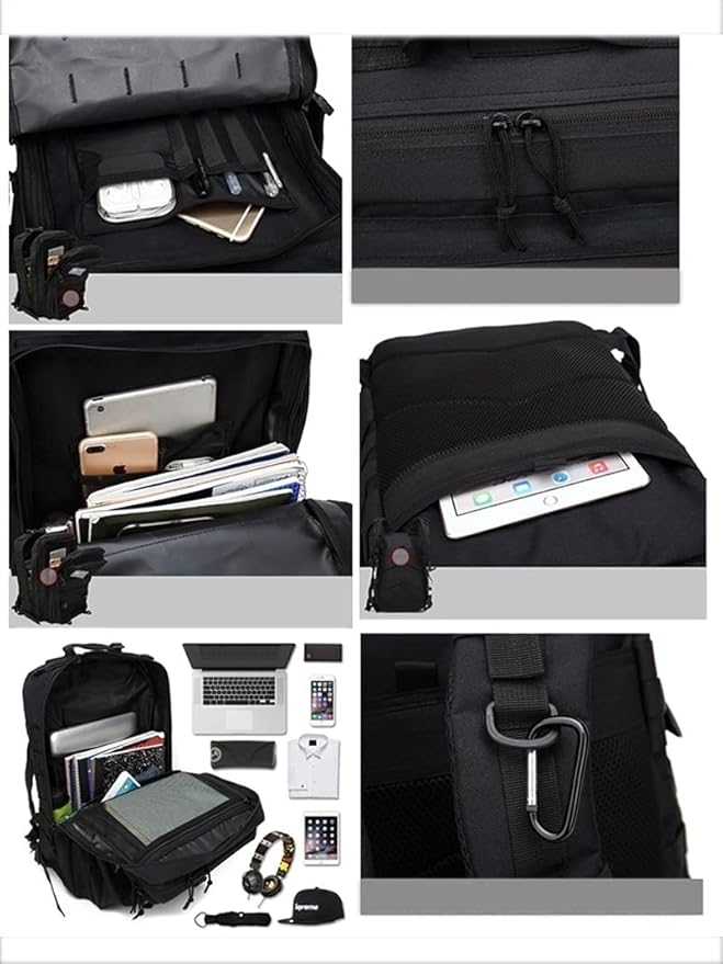 Military Tactical Backpack 45L Army 3 Days Assault Pack Bag Large Nylon 900D Mens Molle Rucksack