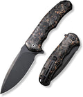 CIVIVI Folding Pocket Knife- Praxis Flipper Liner Lock Knife 3.75 Black Stonewashed Blade Reversible Clip for EDC Outdoor Use C803I