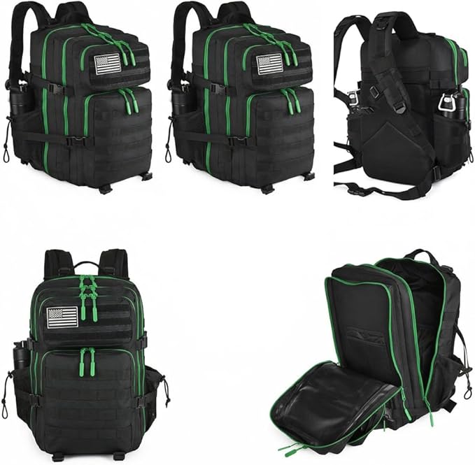 45L Tactical Backpack for Men Women Military Assault Pack with MOLLE Large 3 Day Bug Out Bag for Hiking Camping