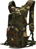 Military Tactical Backpack Outdoor Travel 15L Waterproof Oxford Army Backpacks Breathable Daypack Bag for Hiking Sports (Jungle Camouflage 15L)