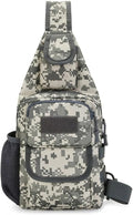 Tactical Chest Pack Modular Strap System Camouflage Sling Bag for Outdoor(Green camel)