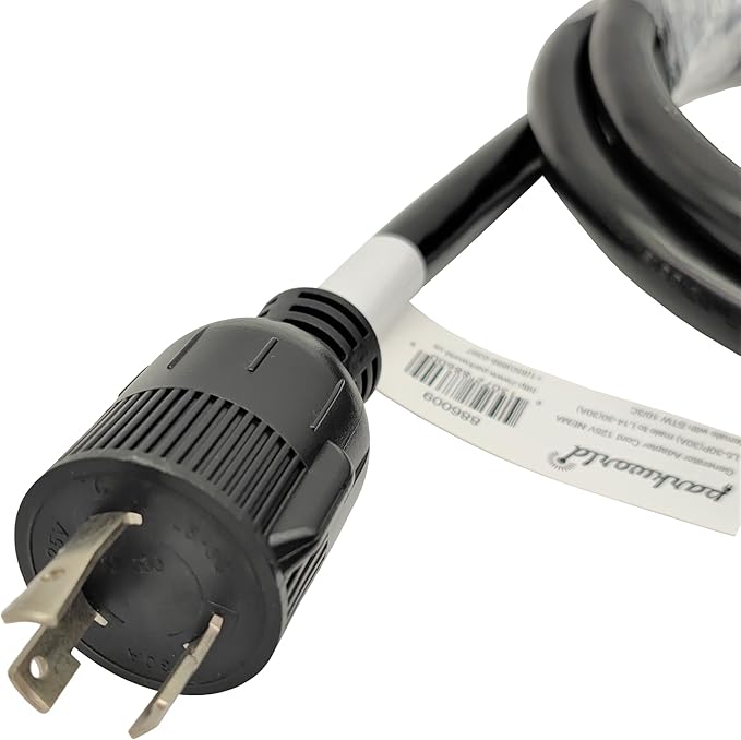 Parkworld NEMA L5-30P Male to L14-30R Generator to Transfer Switch Adapter for Home Back Power Transfer Switch or House Panel (36FT)