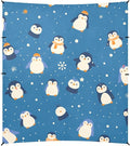 Seamless Pattern Penguins Cobalt Beach Tent UPF50+ Easy Setup Shade Sun Shelter with Sand Shovel for Camping Picnics Backyard