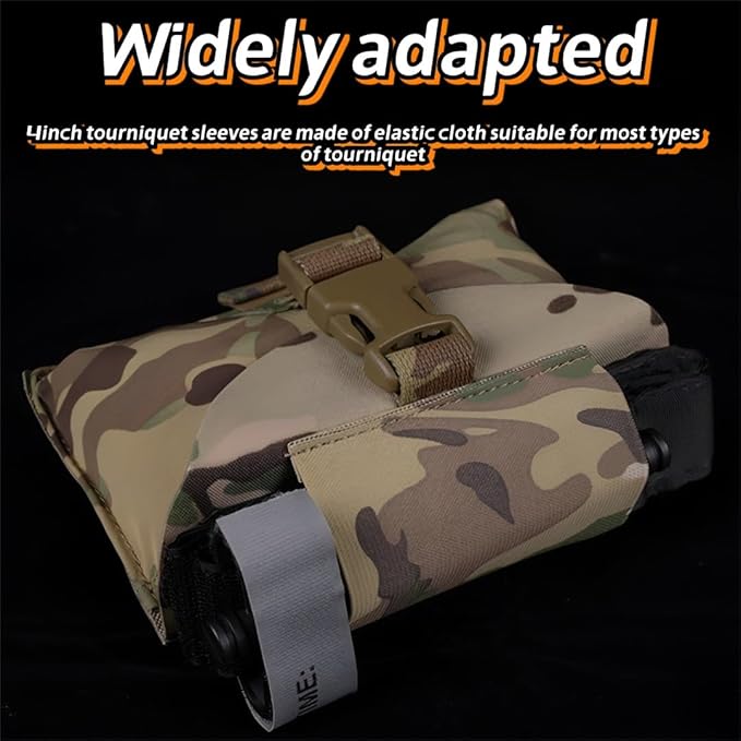 Quick Release Tactical Pouch MOLLE Compatible Waist Bag Multi-Functional First Aid Kit Nylon Fabric 15×18.5cm Lightweight 0.085kg