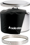 Solo Stove Yukon Amazon Exclusive Bundle | Smokeless Fire Pit with Stand Lid &amp Shelter | Wood Burning Stainless Steel Campfire Pit with Ash Pan | Ideal for 6+ People | 27in Dia 19in H 59lbs