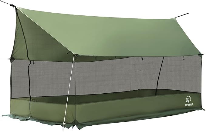 REDCAMP Large Hammock Hot Tent with Stove Jack Waterproof &amp Windproof Winter Wall Tent with Snow Skirt Ultralight 4 Season Tents for Camping Hiking Bushcraft Backpacking Hunting