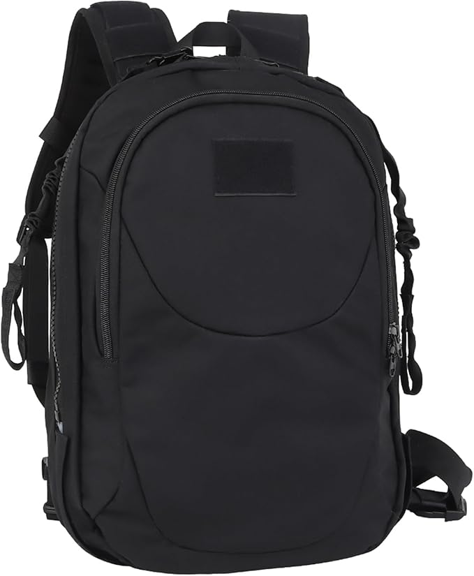 Tactical Backpack and Vest Dual-Use Integrated Large-Capacity Molle Webbing Backpack Outdoor Travel Backpack(Black)