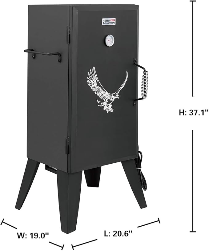 Royal Gourmet SE2801 Electric Smoker with Adjustable Temperature Control Black
