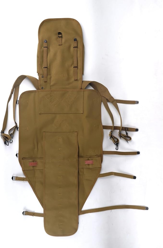 ANQIAO WW2 US M1928 Haversack Canvas with Tail Bag Backpack WWII Reproduction